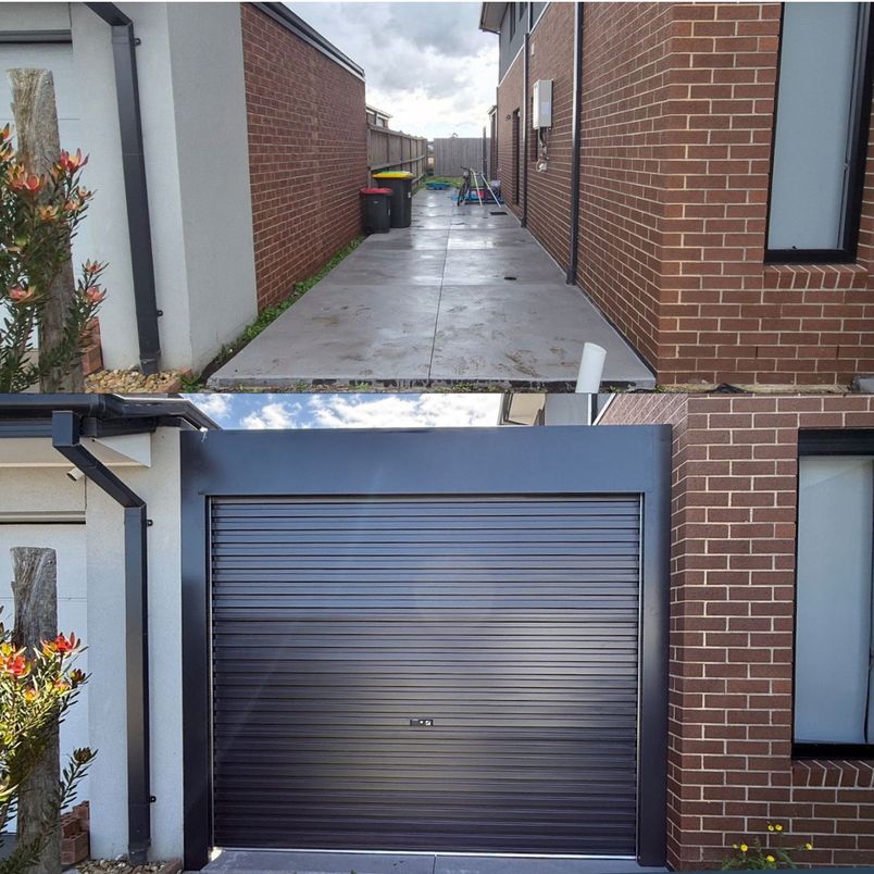 Before and after a new roller door installation
